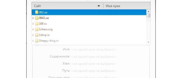 Очистка Cookies в браузере Mozilla Firefox -