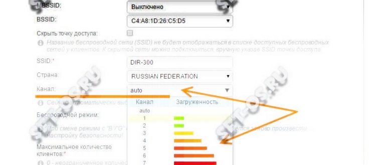 выбор радио канала на