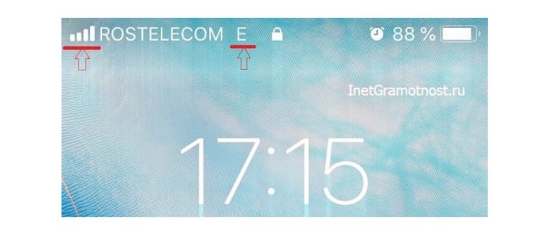 Что значат буквы E, H, 4G в
