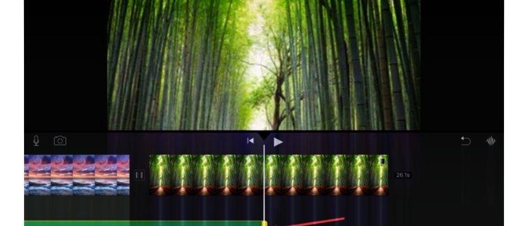 Обрезка аудио клипов iMovie на