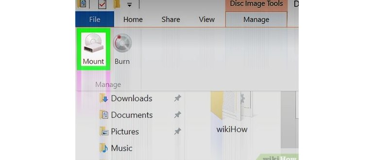 Подключение файла ISO в системе Windows