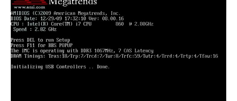 BIOS Стартовый