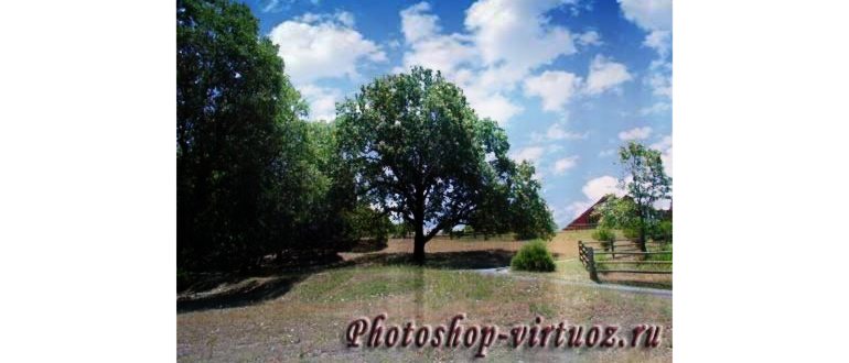 замена неба в фотошопе
