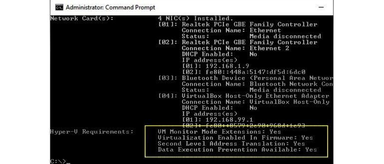 Отключить Hyper-V с помощью параметров Windows