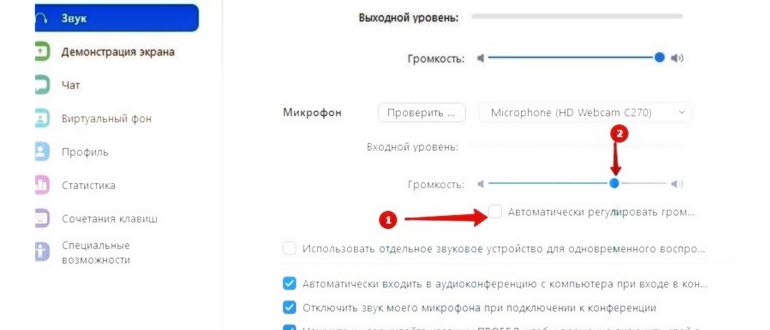 Нет звука в zoom