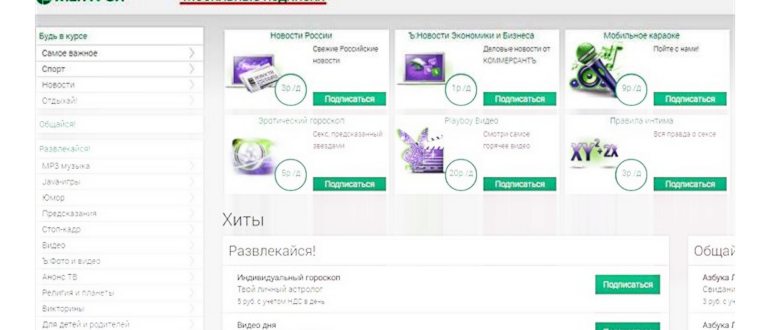 Как узнать какие услуги подключены на МегаФоне?
