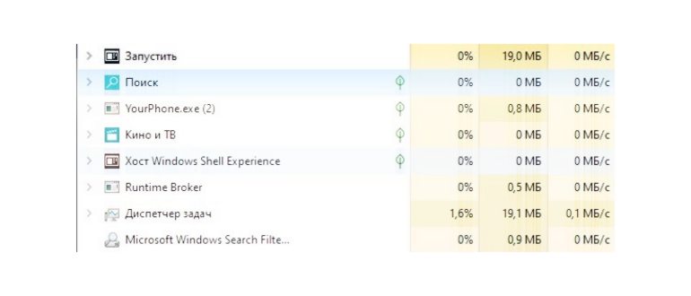Процесс Поиск в Windows