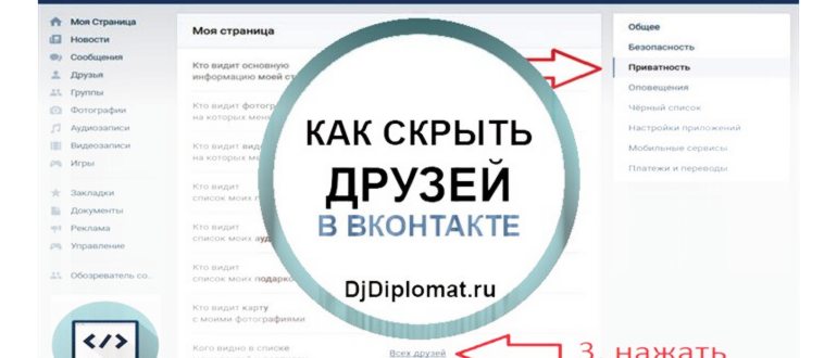 Иллюстрация на тему Как скрыть друзей в ВК с