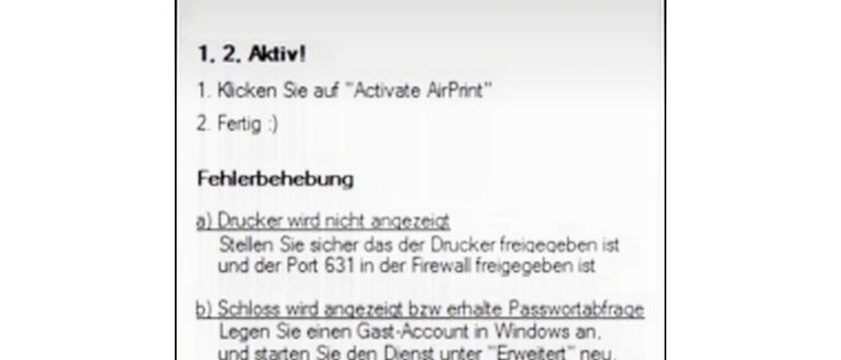 Программа AirPrint
