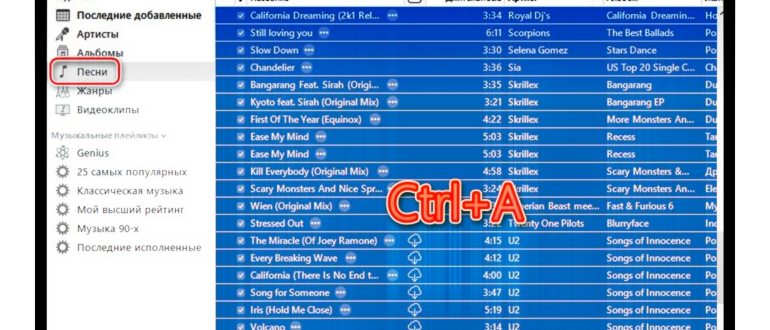 Загруженная на iPhone музыка в настройках