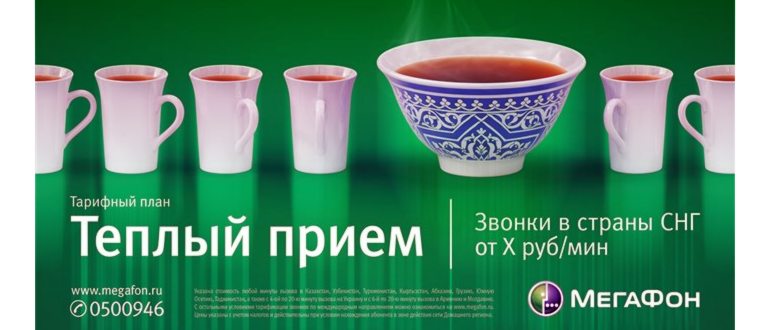 Описание тарифа «Теплый прием»