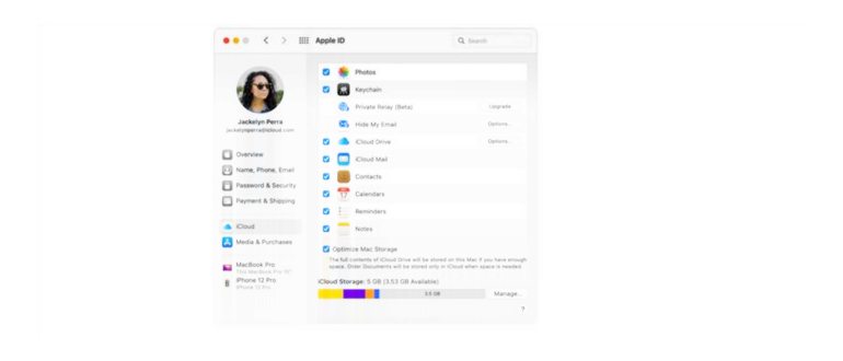 icloud настройки резервного