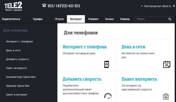 Тарифы Теле2 internet drive