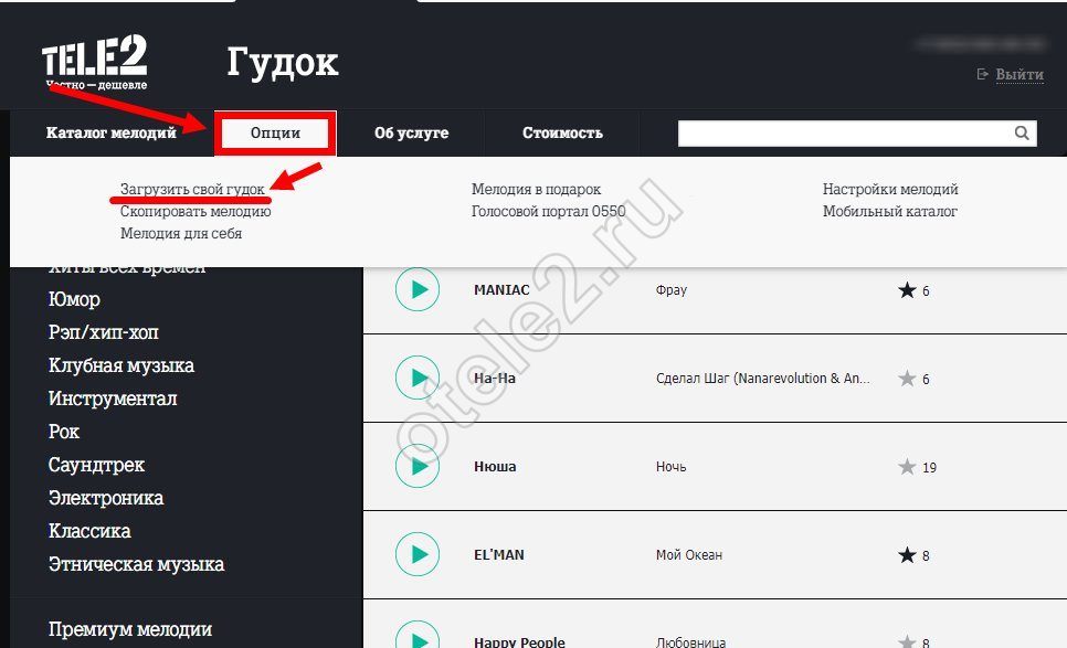 Теле2 личный кабинет гудок мои мелодии