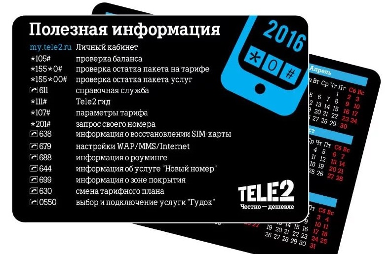 Теле2 справка о подключенных услугах