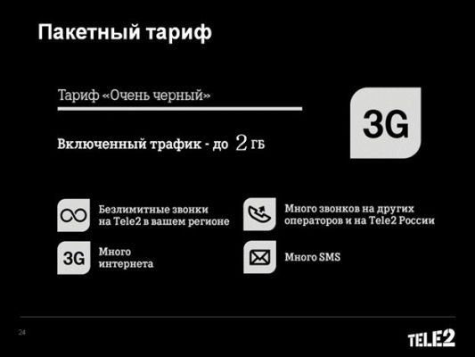 Теле2 тариф очень черный как подключить интернет